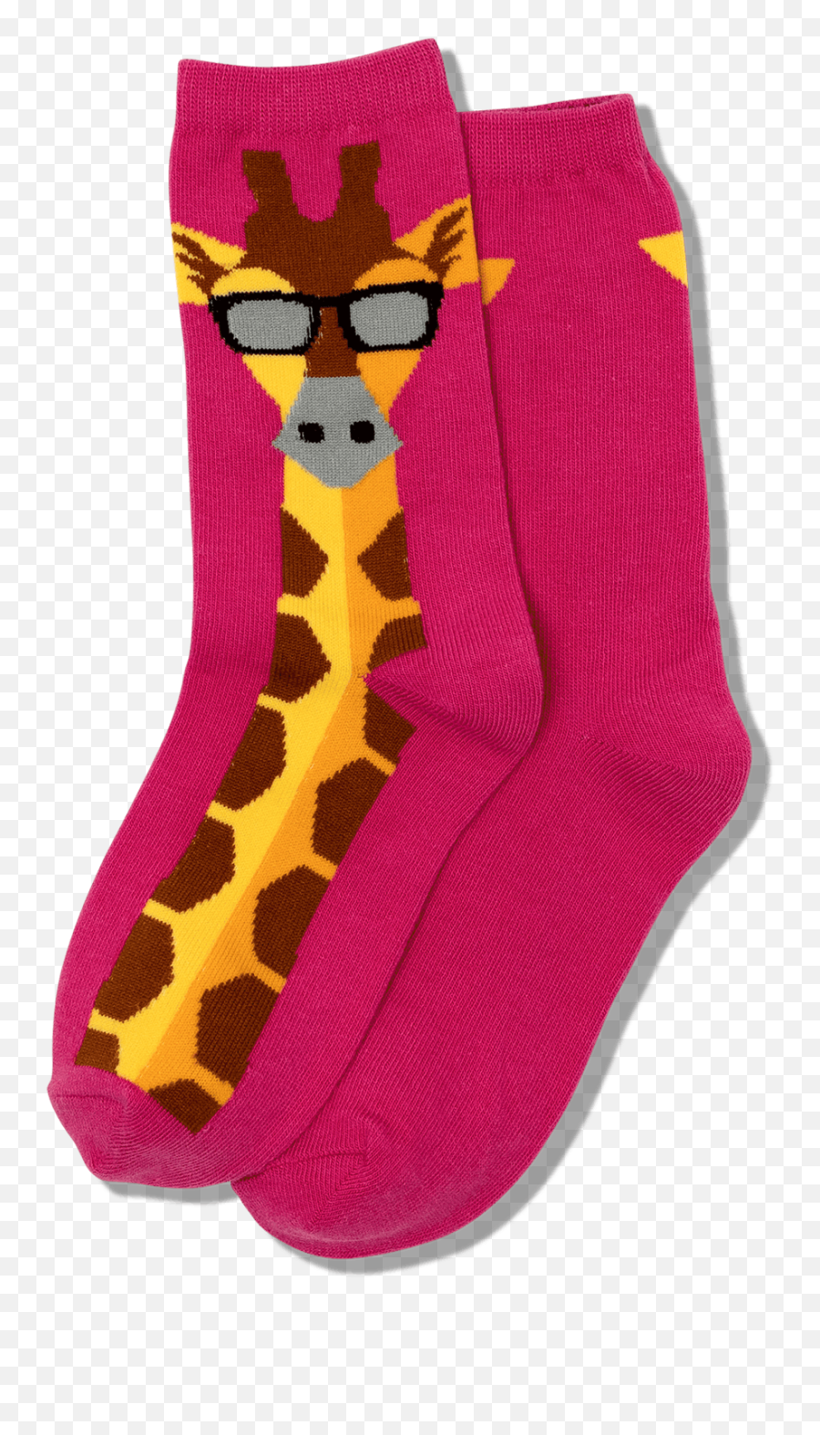 Kids Giraffe Crew Socks - Girly Emoji,Red Giraffe Emoji