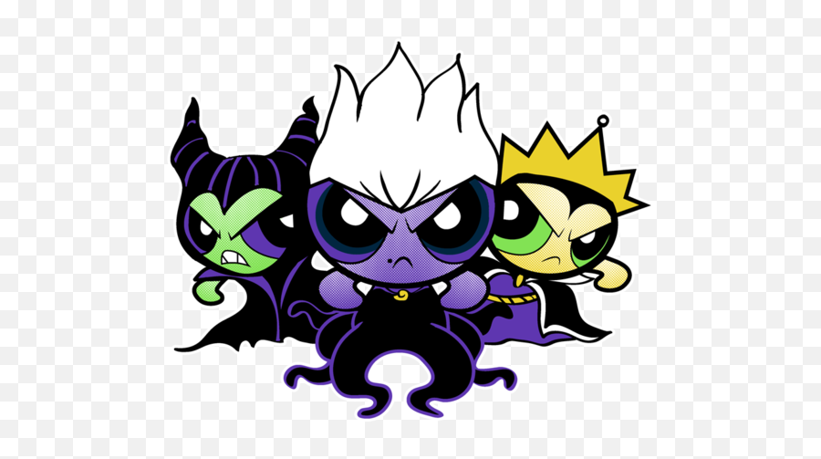 Disney Love - Disney Villains Powerpuff Girl Emoji,Christian Bale Movie Art Emotion