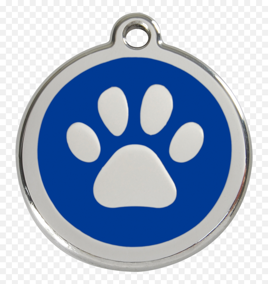 Red Dingo Stainless Steel U0026 Enamel Paw Prints Dog Id Tag - Hamburg Emoji,Paw Prints Emoji