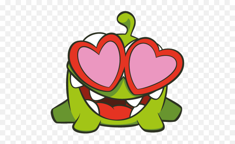 Sticker Maker - Cut The Rope From Om Nom With Love Emoji,Love Fb Emoji