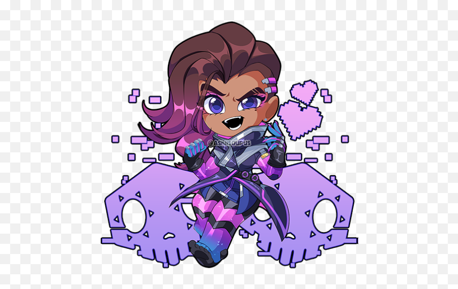 Overwatch Sombra Overwatchsombra - Fictional Character Emoji,Sombra Emoji