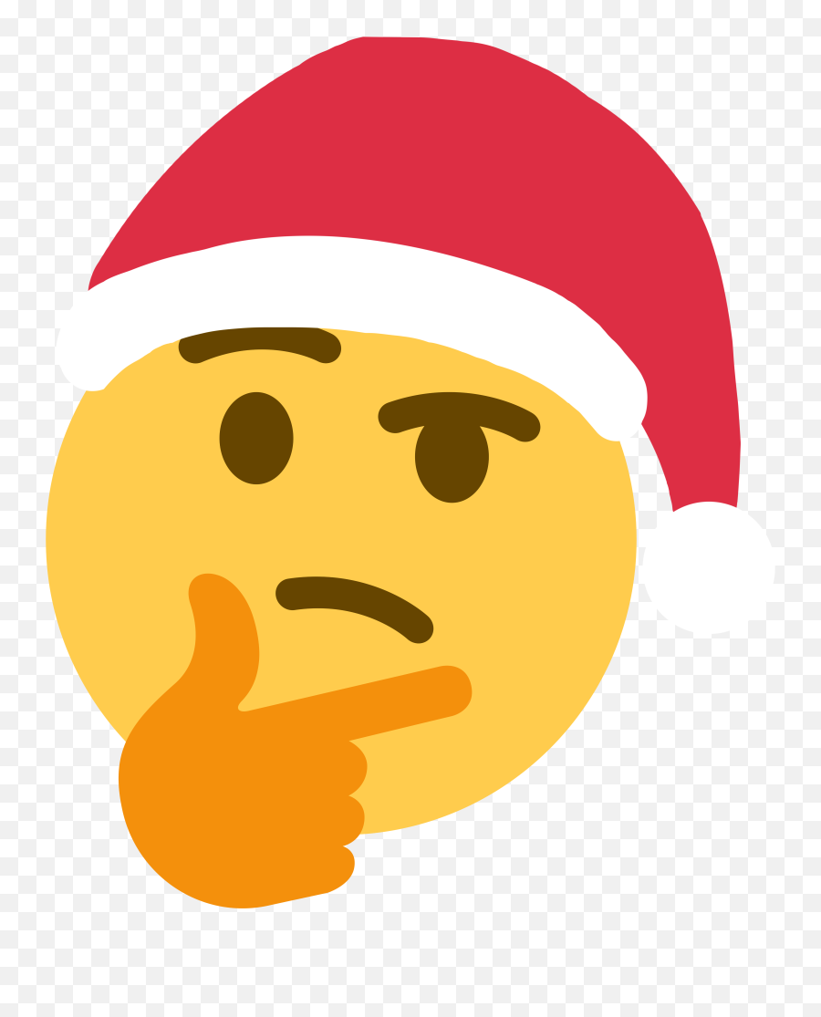 Thinkingz - Thinking Emoji With Santa Hat,Santa Emoji