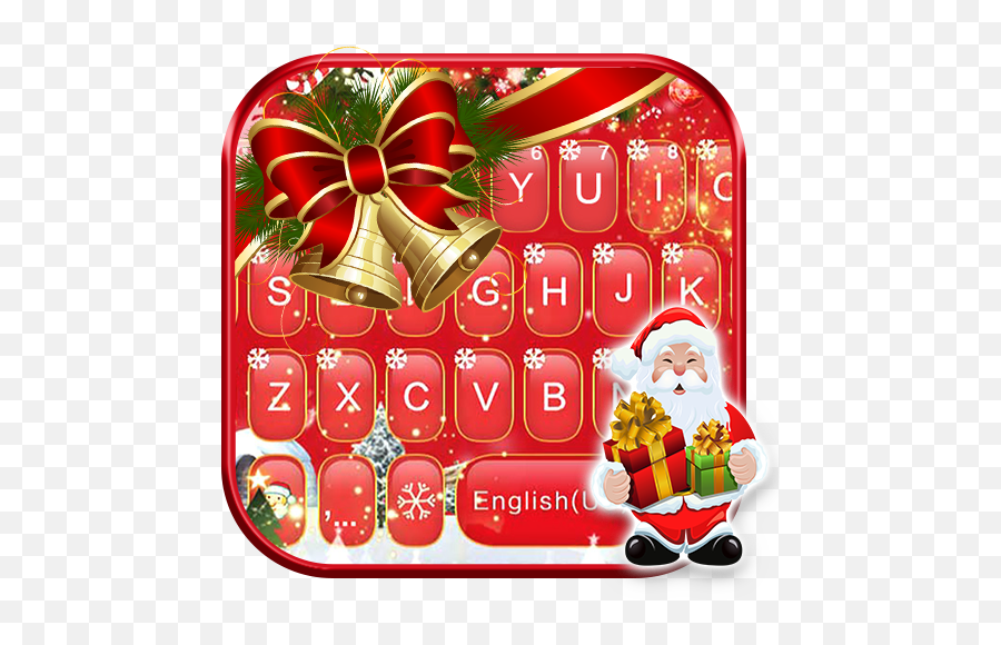 Red Christmas1 Keyboard Theme U2013 Apps On Google Play - Santa Claus Emoji,Emoji Christmas Wrapping Paper