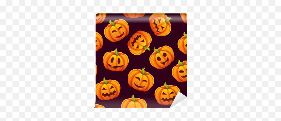 Pumpkins Wall Mural Pixers - Zucche Di Halloween Divertenti Emoji,Jack O Lantern Emotions