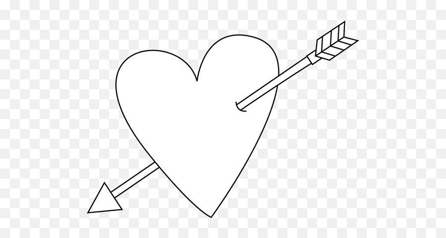 Free Heart With Arrow Clipart Black And White Download Free - Heart Arrow White Png Emoji,Connected Heart Emoji