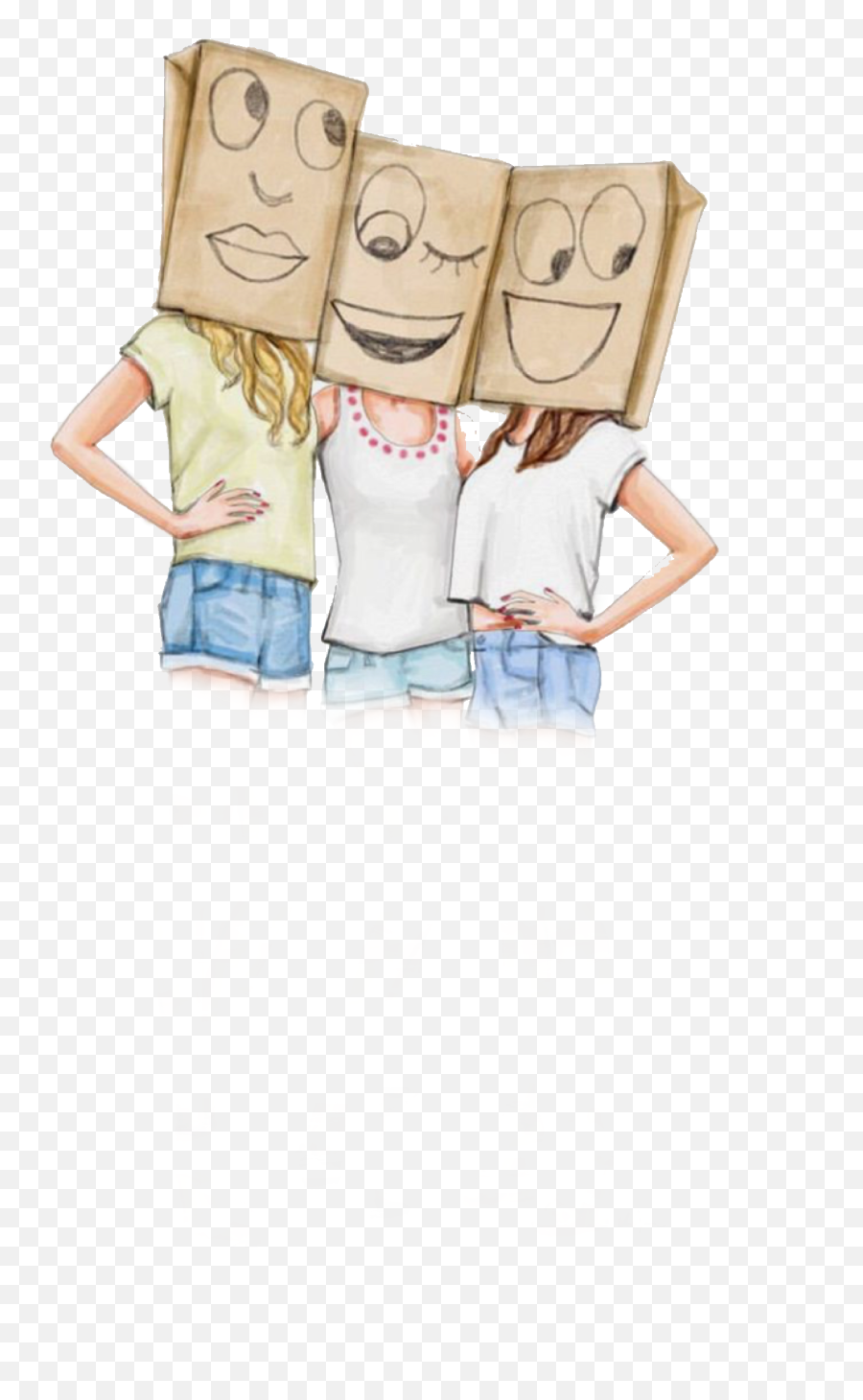 The Most Edited - Bff 3 Best Friends Drawing Emoji,Girle Emoticon