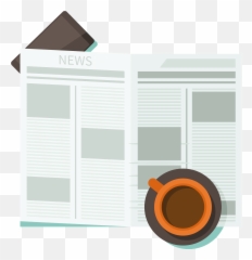 Coffee Break Concept Clipart - Document Emoji,Emojis Drinking Coffee Reading Newspaper