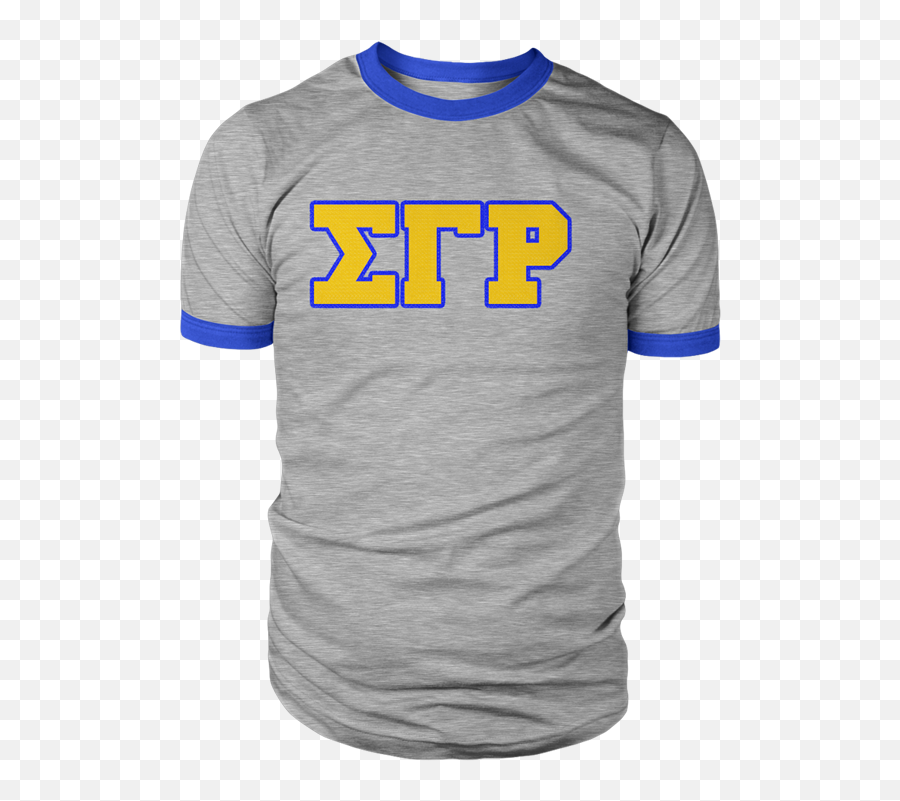 Sigma Gamma Rho Greek Letter Heather Ringer - Letters Greek Scott Pilgrim Shirt Emoji,Divine Nine Emojis