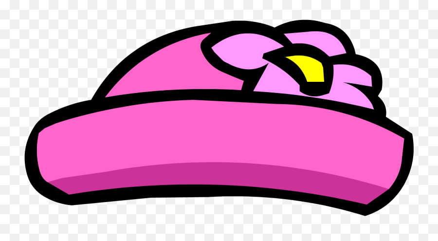 Flower Hat Club Penguin Wiki Fandom - Silly Hat Clip Art Emoji,Pink Hats Emojis