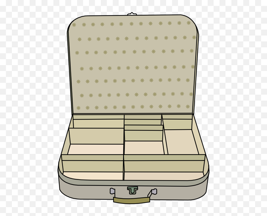 Suitcase With Compartment Clipart I2clipart - Royalty Free Cartoon Open Suitcase Png Emoji,Facebook Emoticons Suitcase