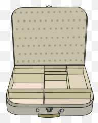 Suitcase With Compartment Clipart I2clipart - Royalty Free Cartoon Open Suitcase Png Emoji,Facebook Emoticons Suitcase