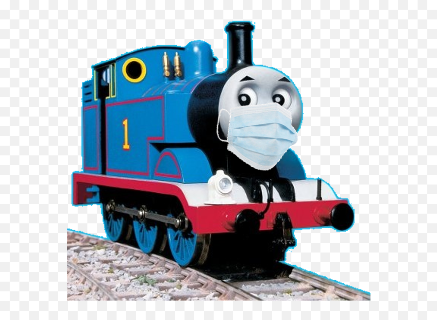 Cartoon Characters Wearing Masks - Thomas The Tank Engine Emoji,Deviantart Face Covering Emoticon