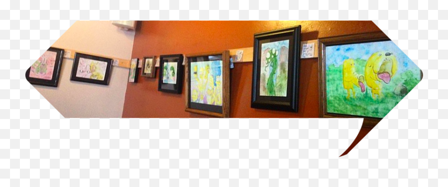 Download Hd 28 Paintings At Kiss Cafe In Ballard - Poster Frame Emoji,Emoji Paintings