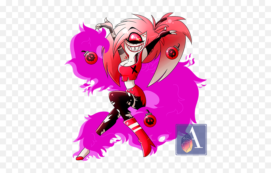 Keychain Cherri Bomb Hazbin Hotel On Storenvy - Supernatural Creature Emoji,Professor Genki Emoticon