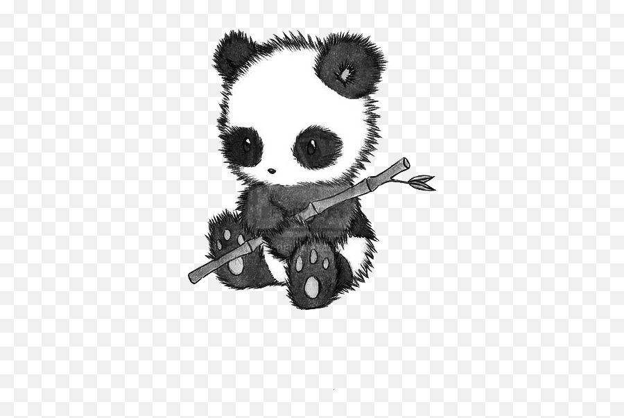 Panda Art Cute Drawings Panda Drawing - Cute Panda Drawing Emoji,How To Draw A Panda Emoji