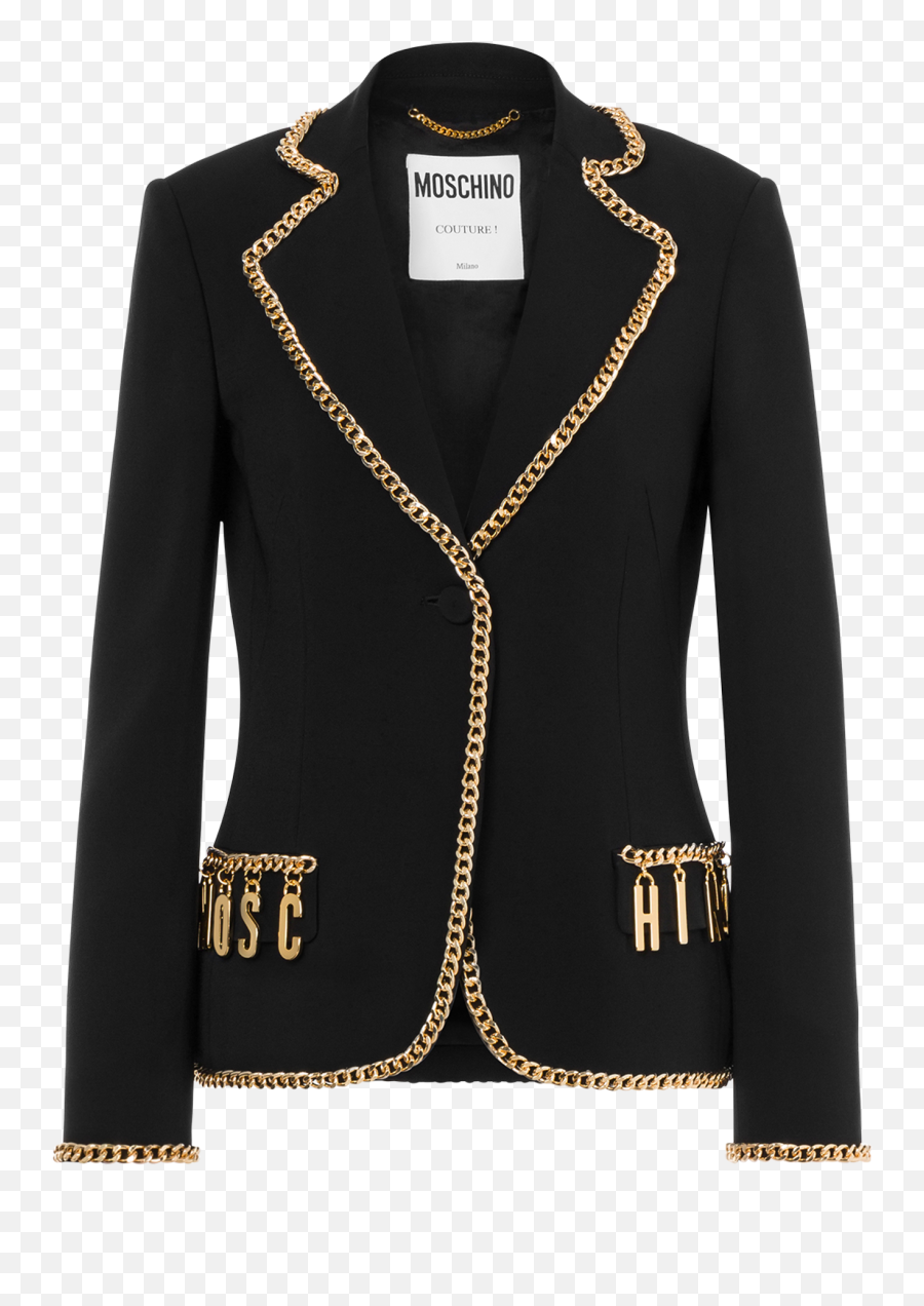 Smiley Quilting Gold Chain Blazer Emoji,Fout Tops Emoticon