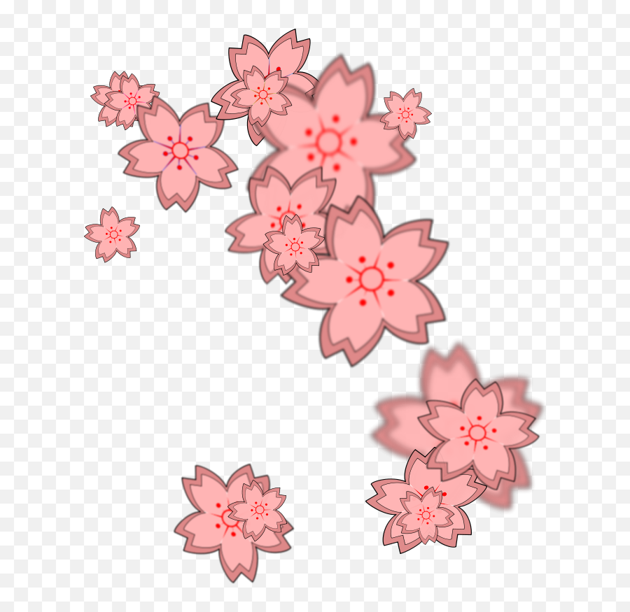 Free Clipart Tile Effect Sakura 2 Ovideva Emoji,Sakura Blossom Emoticon