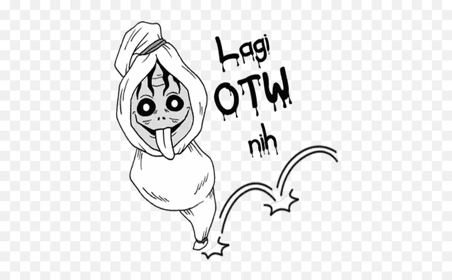 Sticker Wa Kumpulan Hantu Pocong Horor Kocak Funny Apk 10 Emoji,Transparent Funny Korean Emoticons Black And White