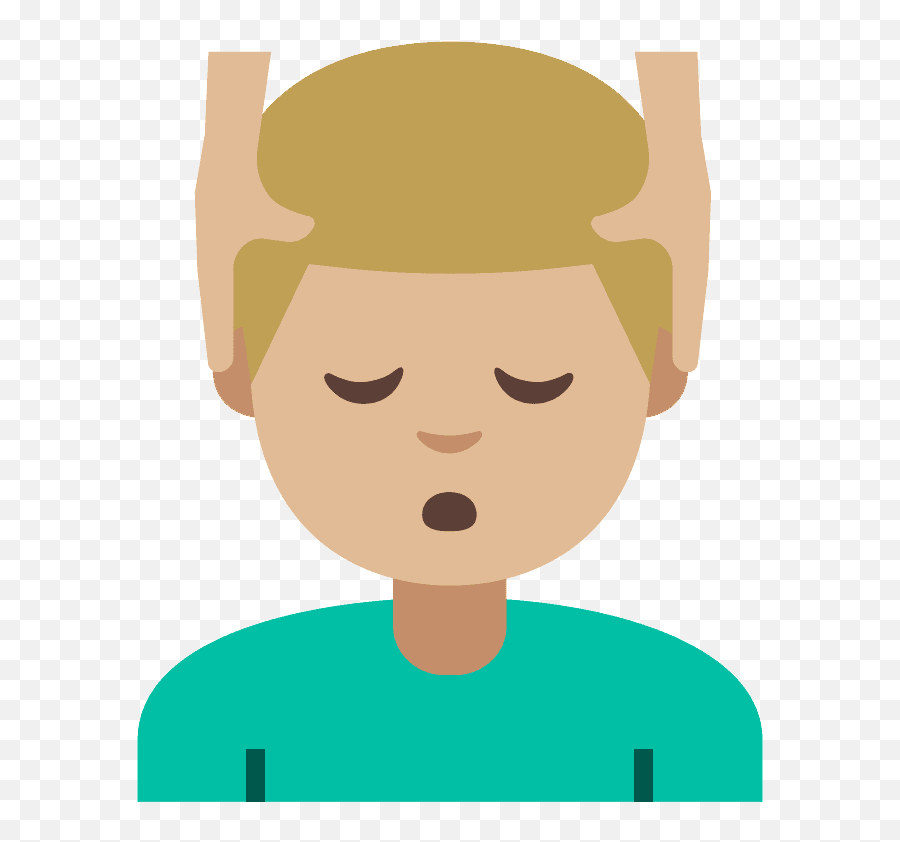 Man Getting Massage Emoji Clipart - Man,Massage Emoji