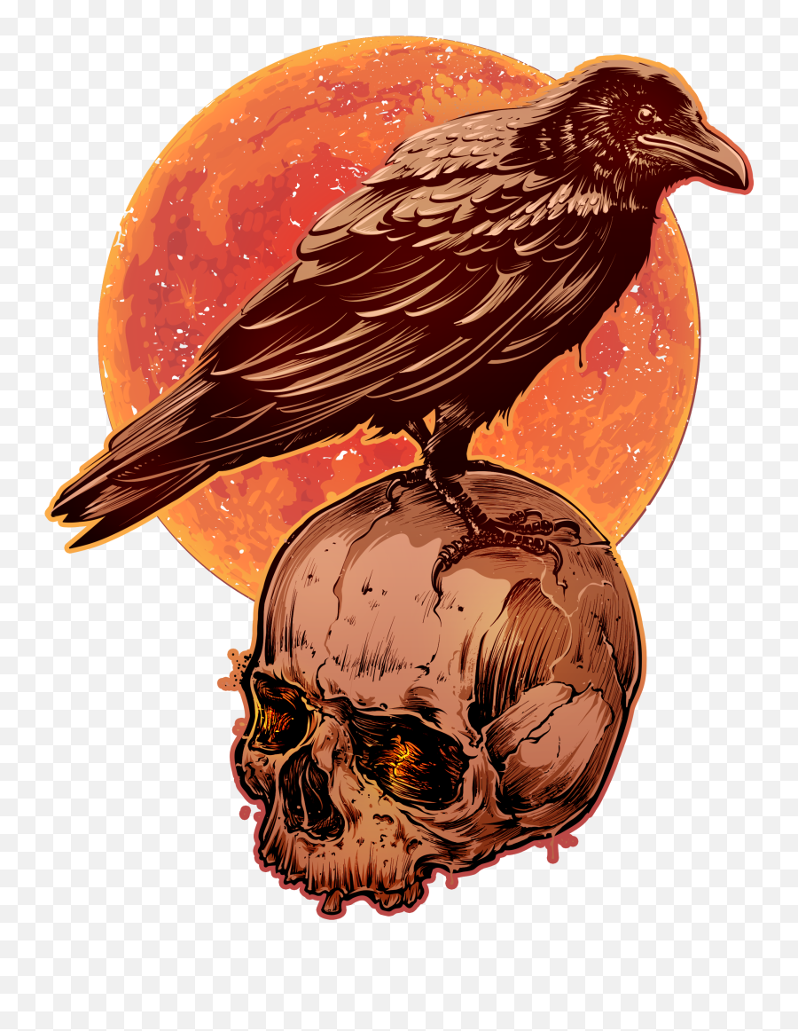 Halloween Cool Raven Crow Skull And Moon Tote Bag Emoji,Skull Emoji K/