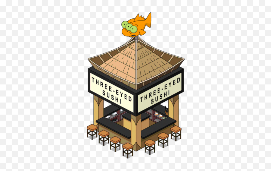 Tapped Out Three Eyed Sushi - Stand De Sushi Full Size Png Emoji,Sushi Emoji Png