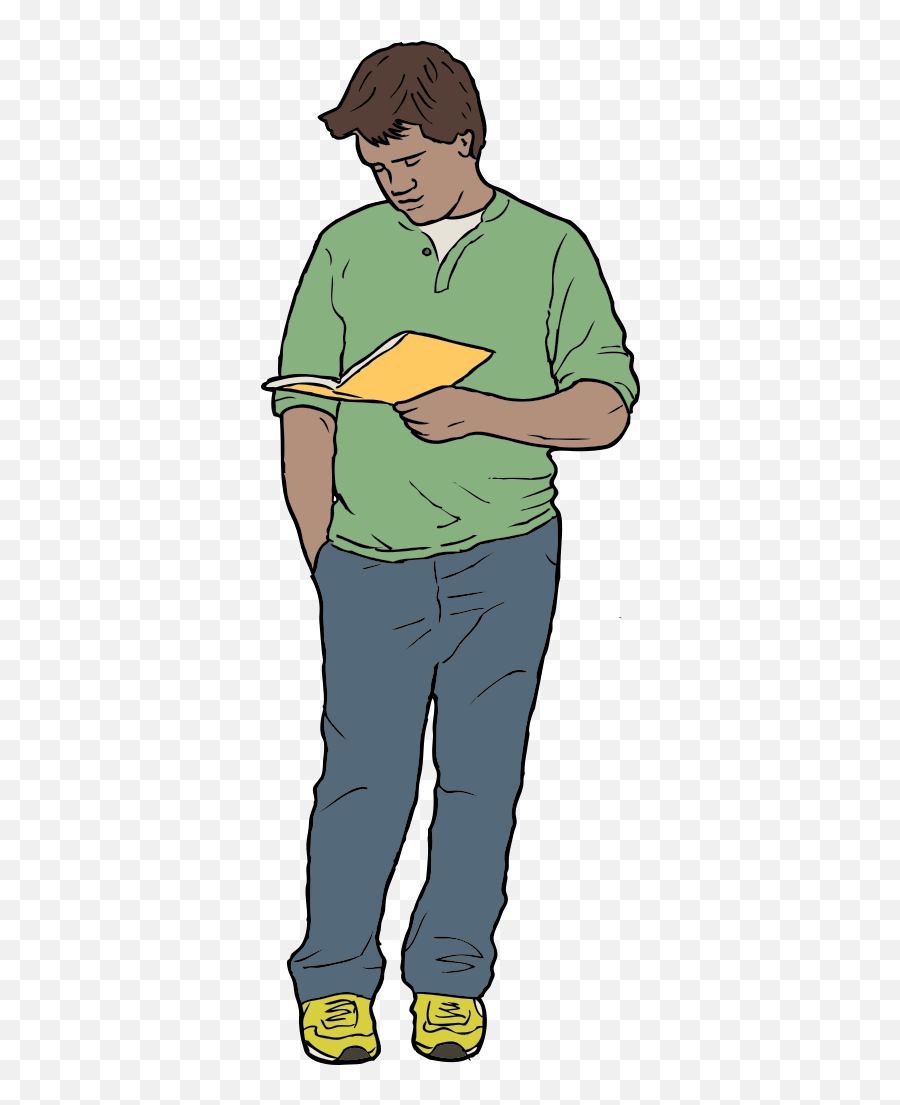 Man Reading With Glasses Png Svg Clip Art For Web - Teenager Clip Art Emoji,Man Chicken Leg Emoji