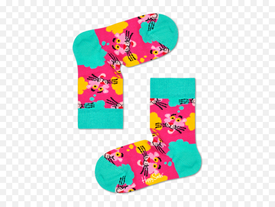 Kids Pink Panther 4 - Happy Socks Róowa Pantera Emoji,Kids Emoji Socks