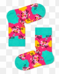 Kids Pink Panther 4 - Happy Socks Róowa Pantera Emoji,Kids Emoji Socks
