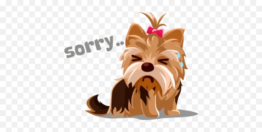 Yorkie Whatsapp Stickers - Dog Stickers Yorkie Whatsapp Emoji,Yorkie Emoticon