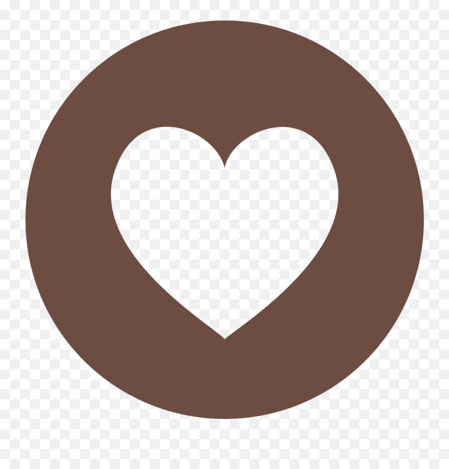 Eo Circle Brown Heart - Red And White Heart Emoji,Brown Heart Emoji