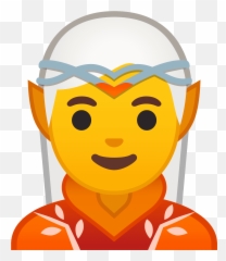 Elf Emoji Clipart - Happy,Lotr Emoji