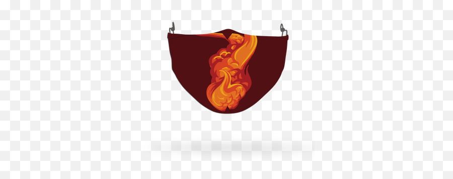 Fire Pattern Face Covering Print 4 - Flame Emoji,Fire Dog Emoji