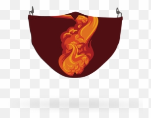 Fire Pattern Face Covering Print 4 - Flame Emoji,Fire Dog Emoji