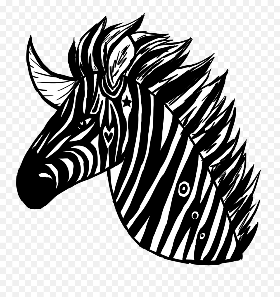 Zebra Unicorn Clipart - Full Size Clipart 2988836 Artistic Emoji,Zebra Emoji