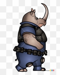 How To Draw Officer Mchorn Zootopia - Fictional Character Emoji,Disney Emoji Zootopia