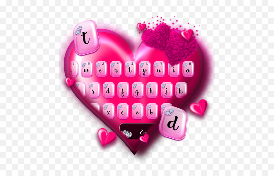 Pink Flower Heart Keyboard U2013 Programme Op Google Play - Girly Emoji,1000 Emoji Hearts