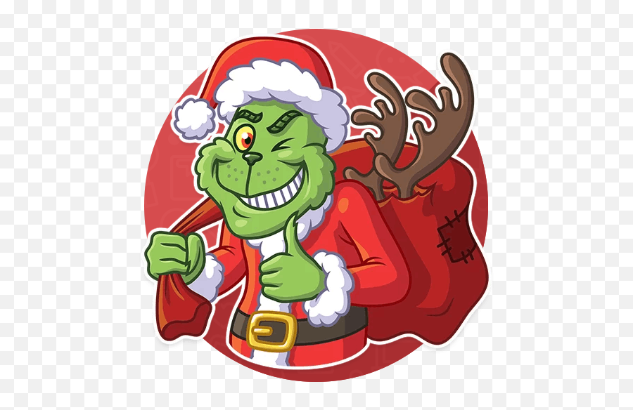 New Stickers For Whatsapp - Grinch Transparent Background Emoji,Nightmare Before Christmas Emoji Download