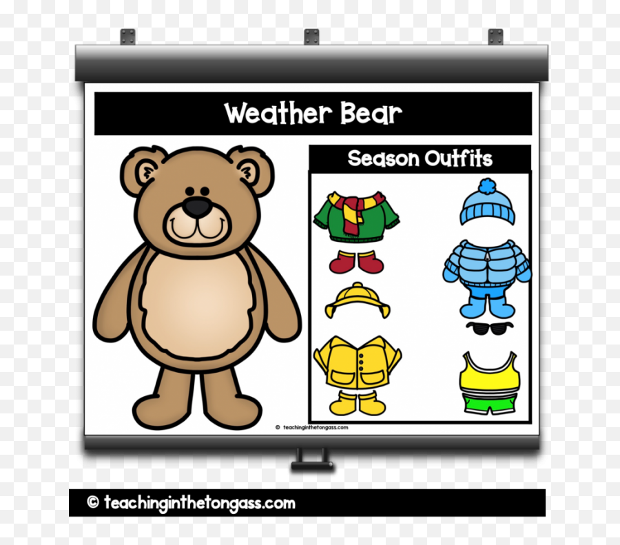 Digital Resources In The Classroom - Weather Bear Clip Art Free Emoji,Guess The Emoji Bear Heat