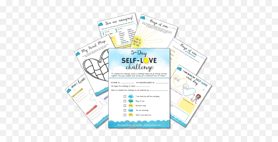 Printable Self - 5 Day Self Love Challenge Pdf Emoji,Pmd Emotion Potrait