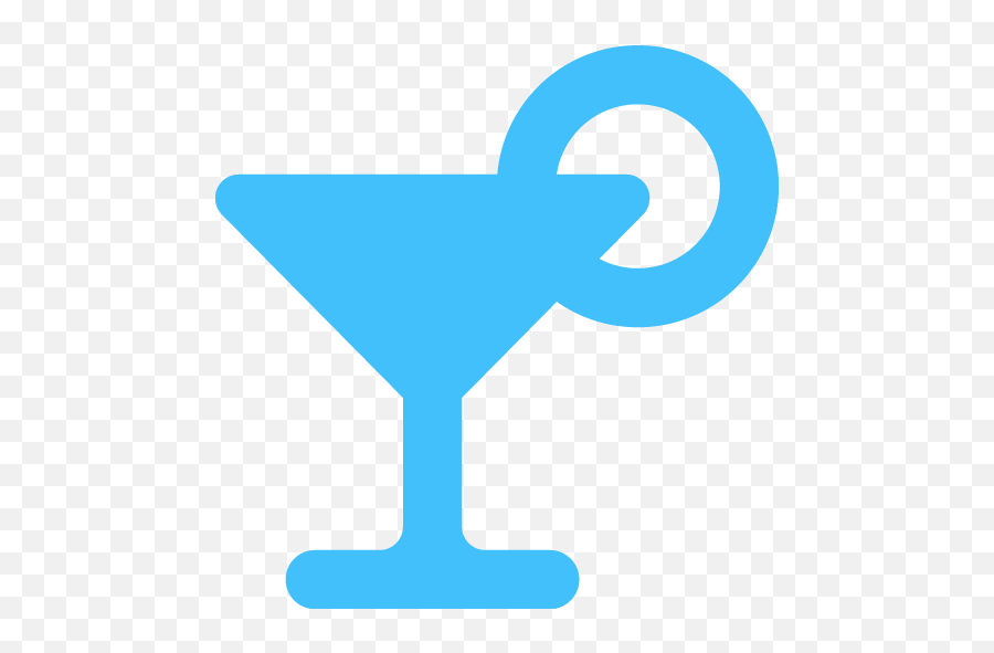 Caribbean Blue Cocktail 2 Icon - Martini Glass Emoji,List Of Facebook Emoticons Martini Glass