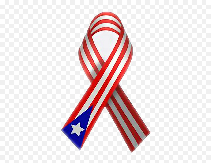 Puerto Rico Flag Ribbon Sticker - Solid Emoji,Puerto Rico Emoji