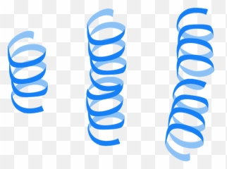 Birthdays - Blue Streamers Transparent Background Emoji,Hobby Lobby-emoji Decorations