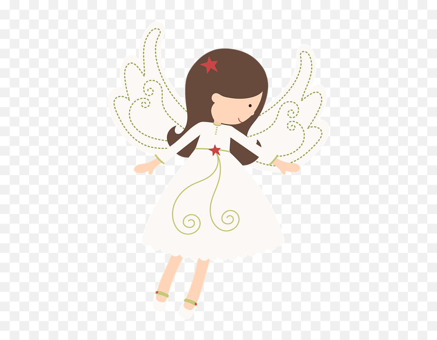 Christmasspirit Angel Girl Cute Sticker By Sandra - Angel Girl Clipart Emoji,Emoji Angel Baby Girl