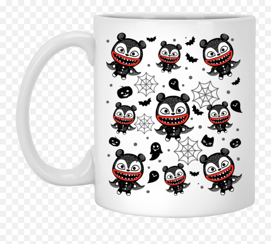 Scary Teddy Ceramic Coffee Mug - Serveware Emoji,Proud Viking Emoticon