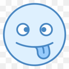 Kiss - Icon In Blue Ui Style Happy Emoji,White Emoticon Kissing White