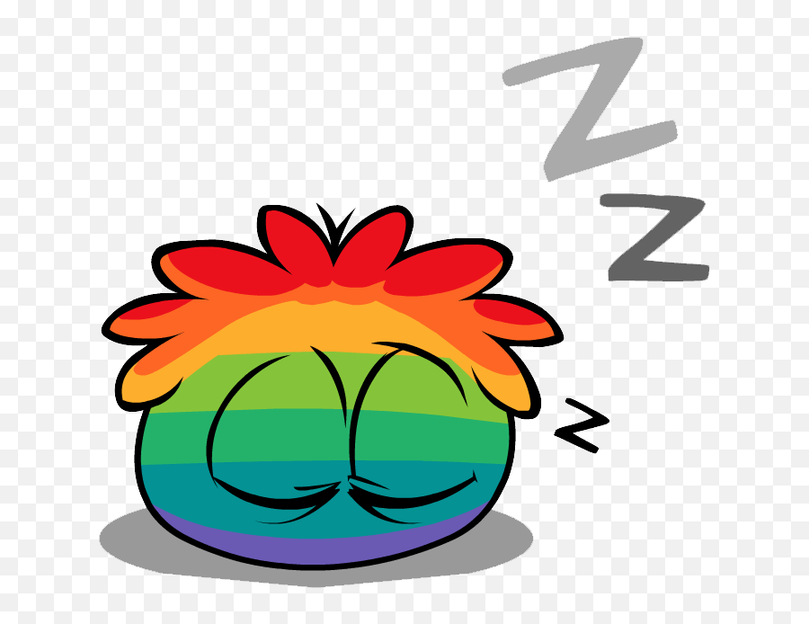 Rainbow Puffle On Club Penguin - Rainbow Club Penguin Puffles Emoji,Penguin Emoji Text