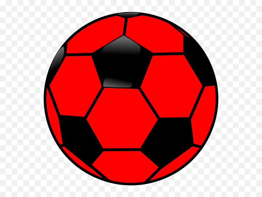 Clipart Ball - Clipart Red Soccer Ball Emoji,Soccer Ball Vector Emotion Free