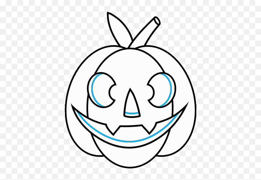 How To Draw A Jack Ou0027 Lantern - Really Easy Drawing Tutorial Dot Emoji,Smiley Emoticon Jack O Lantern