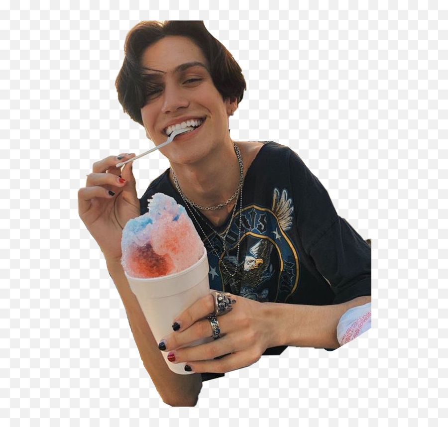 Chase Lilhuddy Chasehudson Snowcone Sticker By Kalia - Charli Damelio Eating Ice Cream Emoji,Shaved Ice Emoji