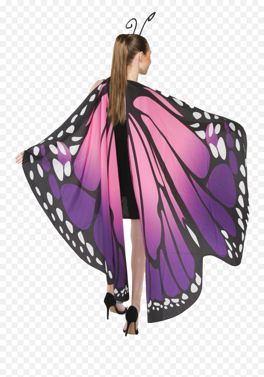 Butterfly Wing Cape Shawl Adult Women - Woman Purple Butterfly Costume Emoji,Eggplant Emoticon Halloween Costume